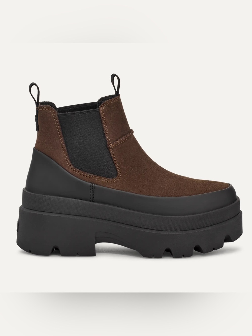 UGG Women's Brisbane Chelsea Burnt Cedar Waterproof Platform Boots 1151530